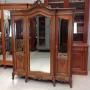 Lovely French Breakfront Oak Armoire