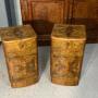 Pair of Art Deco walnut bedside cabinets 