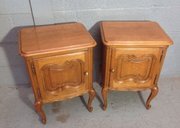 Pair Of French Oak Bedside Cabinets