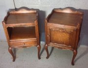 Pair Of French Oak Bedside Cabinets