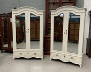 Pair Of French Armoires In Wimborne White