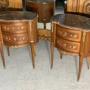 Pair Of French Bedside Cabinets With Kidney Shaped