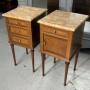 Pair Of French Mahogany Bedside Cabinets 