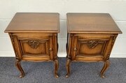Pair Of French Oak Bedside Cabinets 