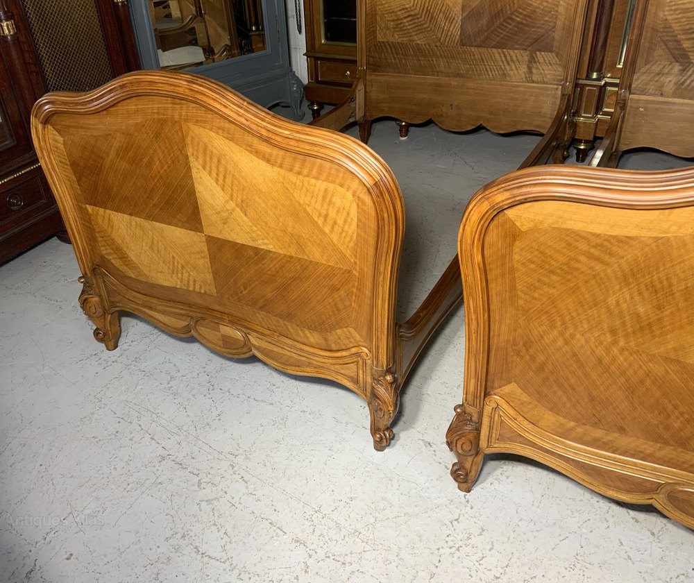 Pair Of French Walnut Beds Antiques Atlas