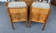 Pair Of Oak Art Deco French Bedside Cabinets 