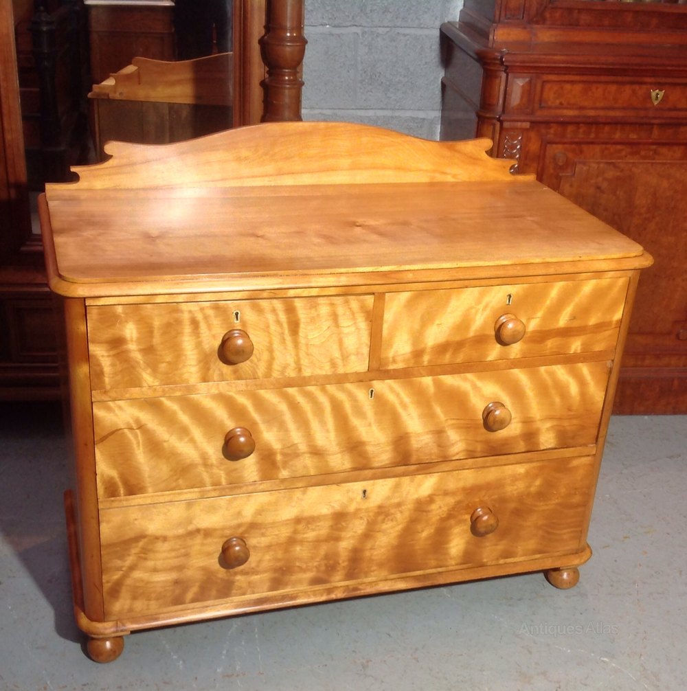 Satin Birch Chest Of Drawers Antiques Atlas