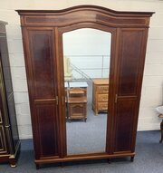Triple Mahogany French Armoire 