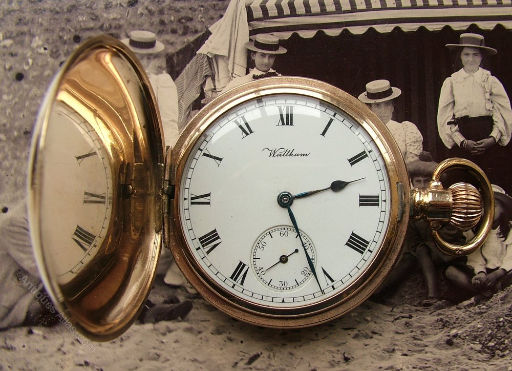 Antiques Atlas - 1912 Waltham Gold Filled Full Hunter Pocket Watch