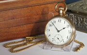 1920s Pioneer Open Faced Pocket Watch And Chain