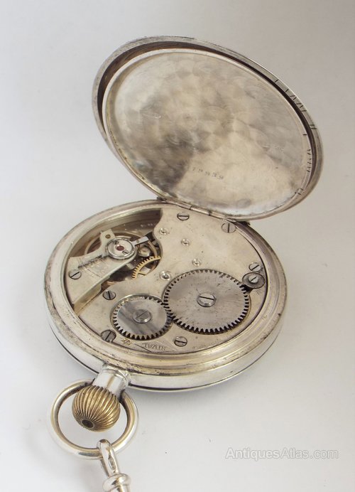 その他 Analogue Pocket Silver Antiques Atlas - 1920s Rival Silver Pocket Watch And Chain