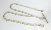1920s Silver Pocket Watch Albert Chain / Necklace