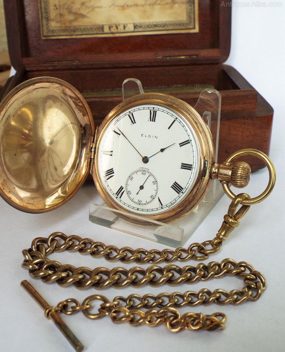 Elgin pocket best sale watch with chain