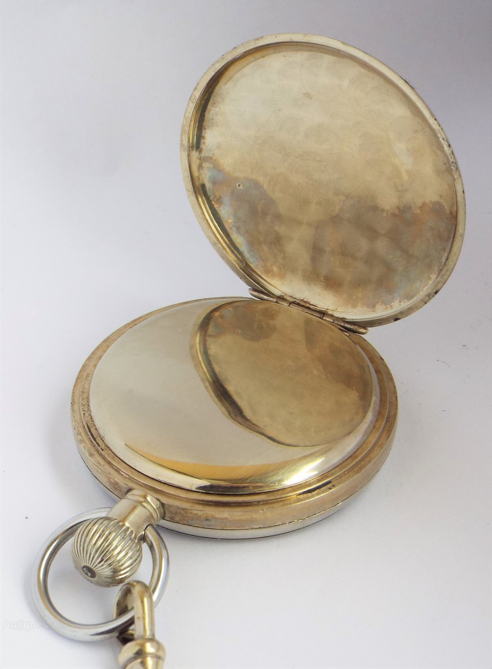 Antiques Atlas 1930s Alert Pocket Watch And Chain.