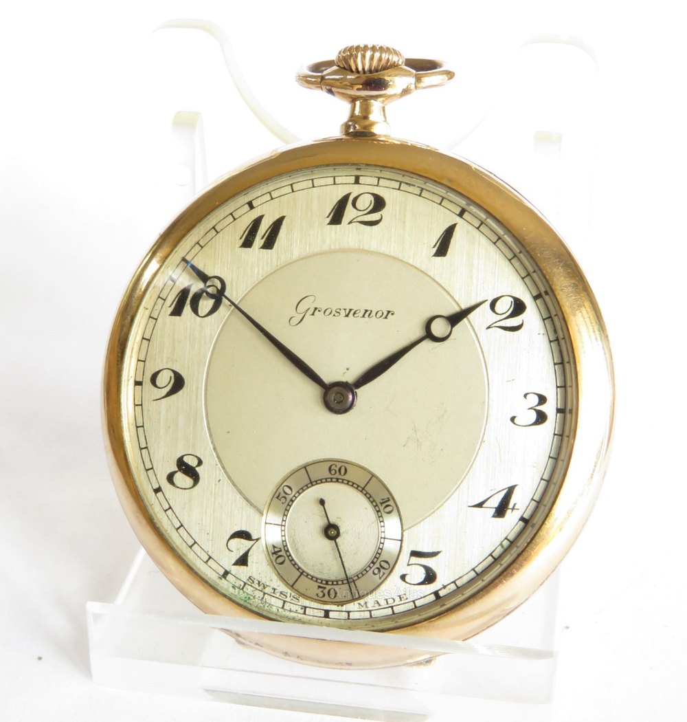 Antiques Atlas - 1930s Grosvenor Gold Filled Pocket Watch as170a11630