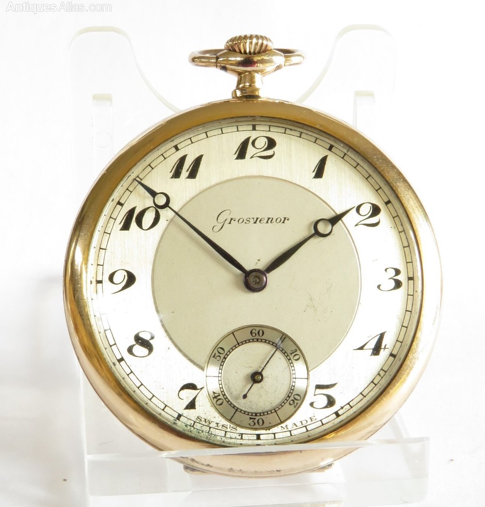 Antiques Atlas - 1930s Grosvenor Gold Filled Pocket Watch as170a11630