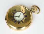 1930s Hexameter Half Hunter Pocket Watch