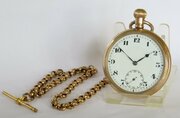 1930s Record Trenton Pocket Watch And Chain