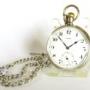 1930s silver Cyma pocket watch and chain