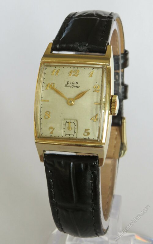 Antiques Atlas - 1942 Mid-size Elgin De Luxe Wrist Watch