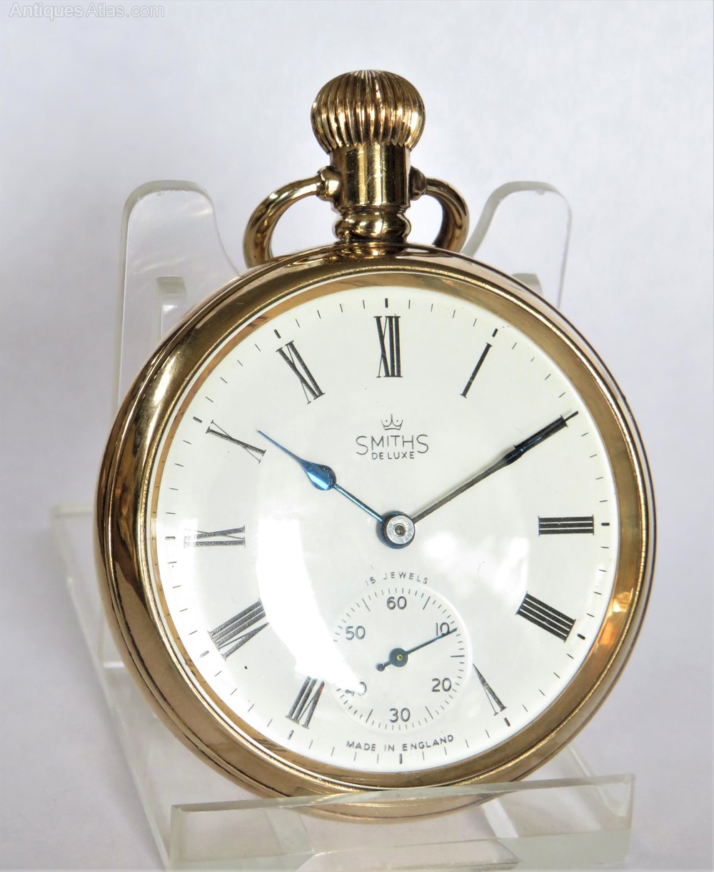 Antiques Atlas 1950s Smiths De Luxe Pocket Watch, Made In England