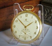 1950s Slim Cyma Tavannes Pocket Watch