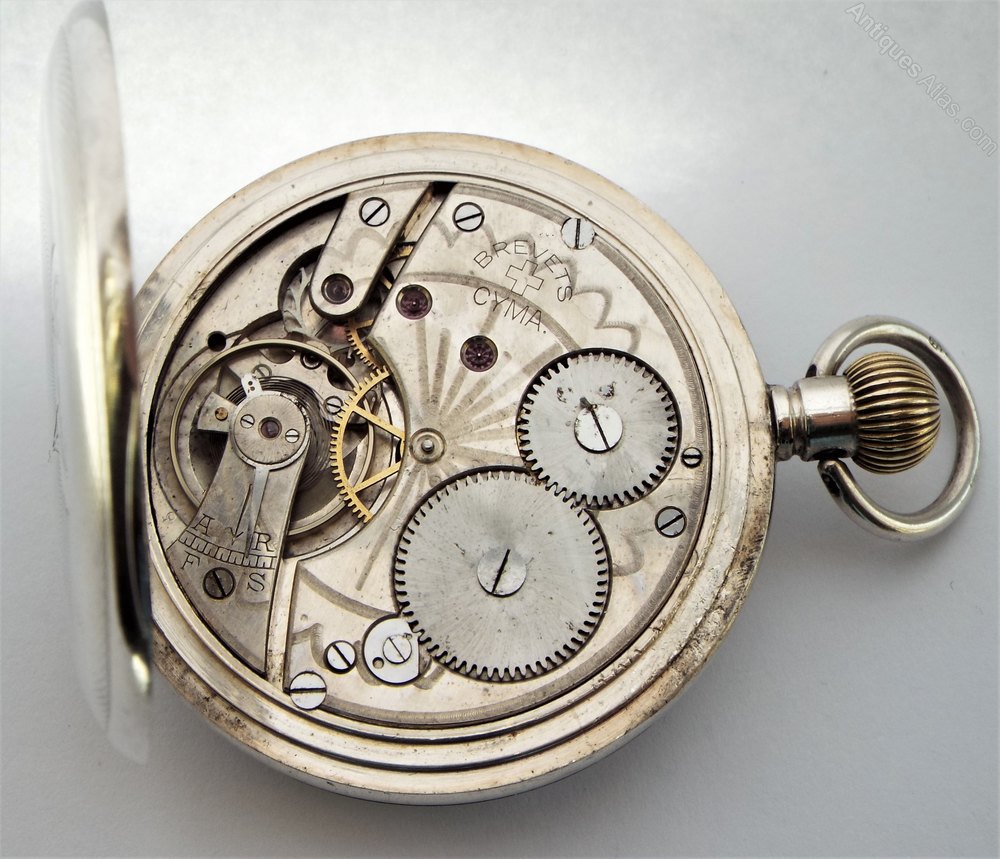 Antiques Atlas A 1919 Silver Cyma Pocket Watch.