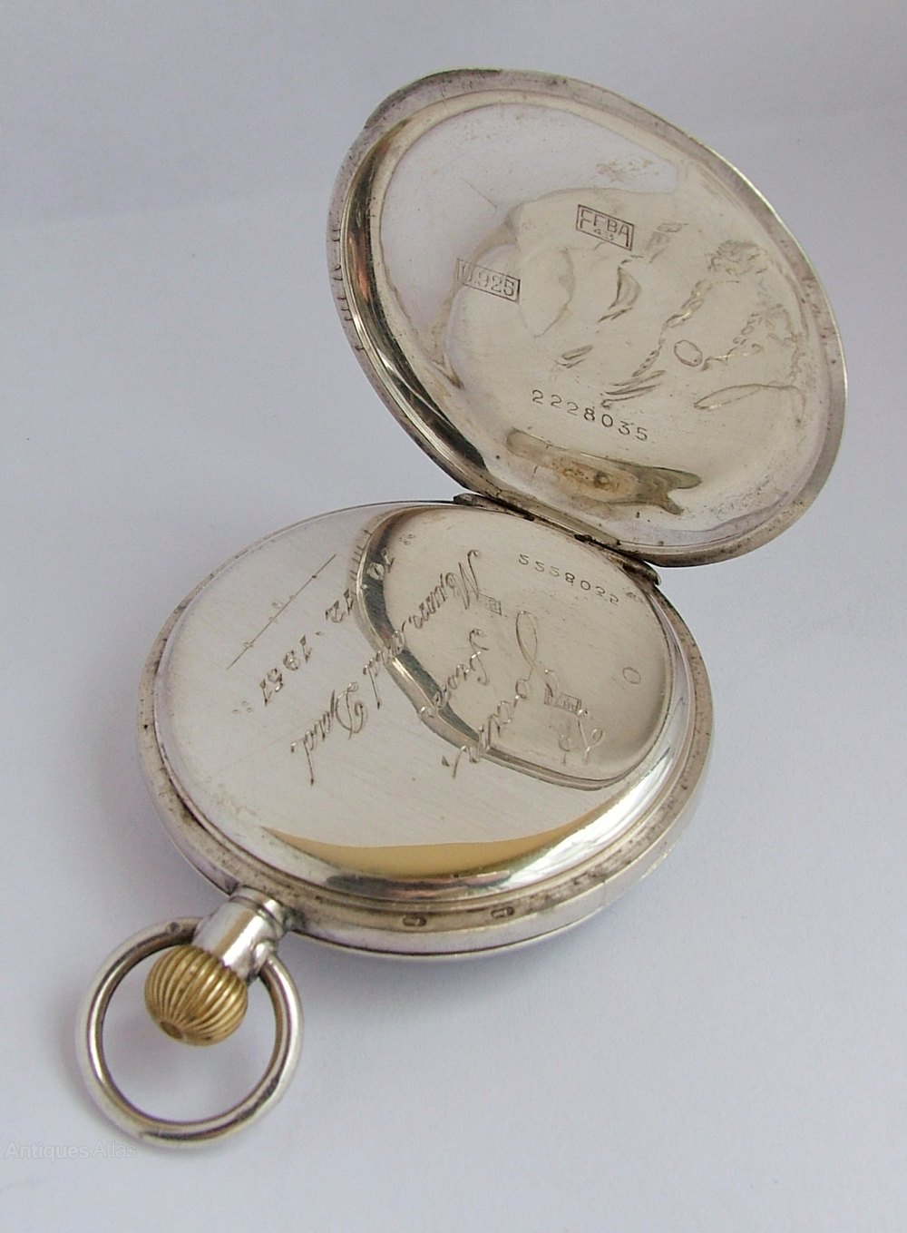 その他 Analogue Pocket Silver Antiques Atlas - A 1940s Silver Zeno Pocket Watch. as170a4321