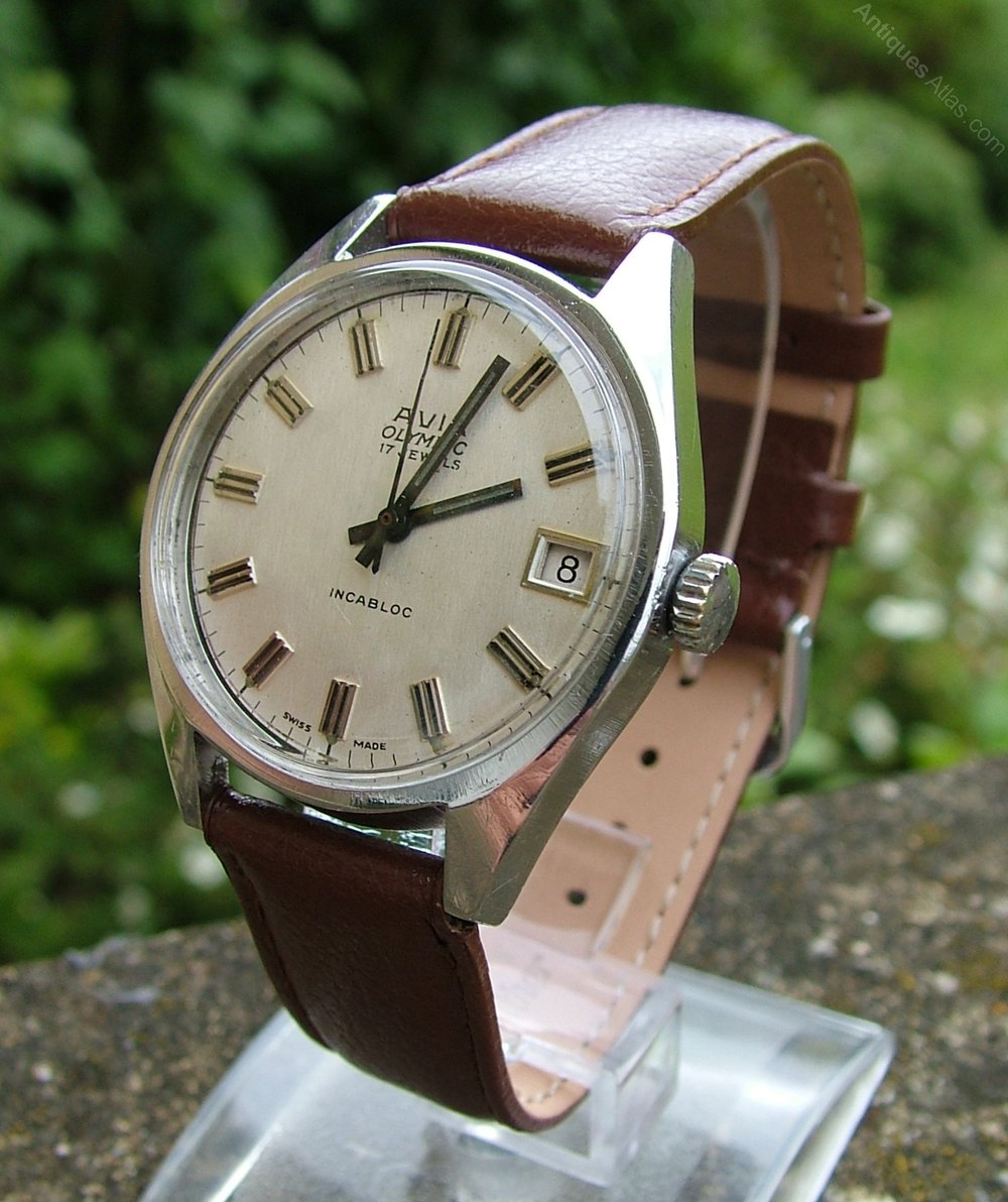 Antiques Atlas A Gents 1960s Avia Olympic Wrist Watch