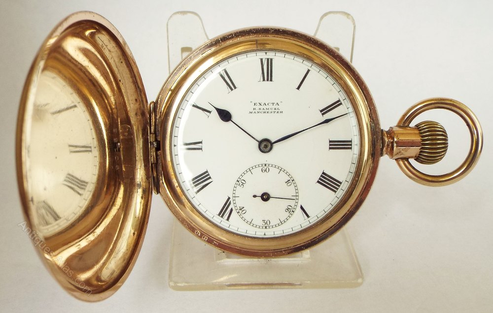 Antiques Atlas An “Exacta” Full Hunter Pocket Watch From H Samuel