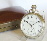 Antique 1923 Silver Revue Pocket Watch, J W Benson