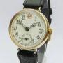 Antique 9ct gold trench watch, Rotherhams, 1922