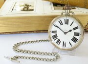 Antique Octo 8-day Goliath Pocket Watch And Chain