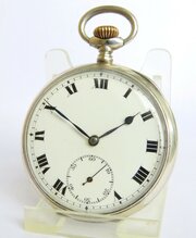 Antique Swiss Silver Pocket Watch, 1917