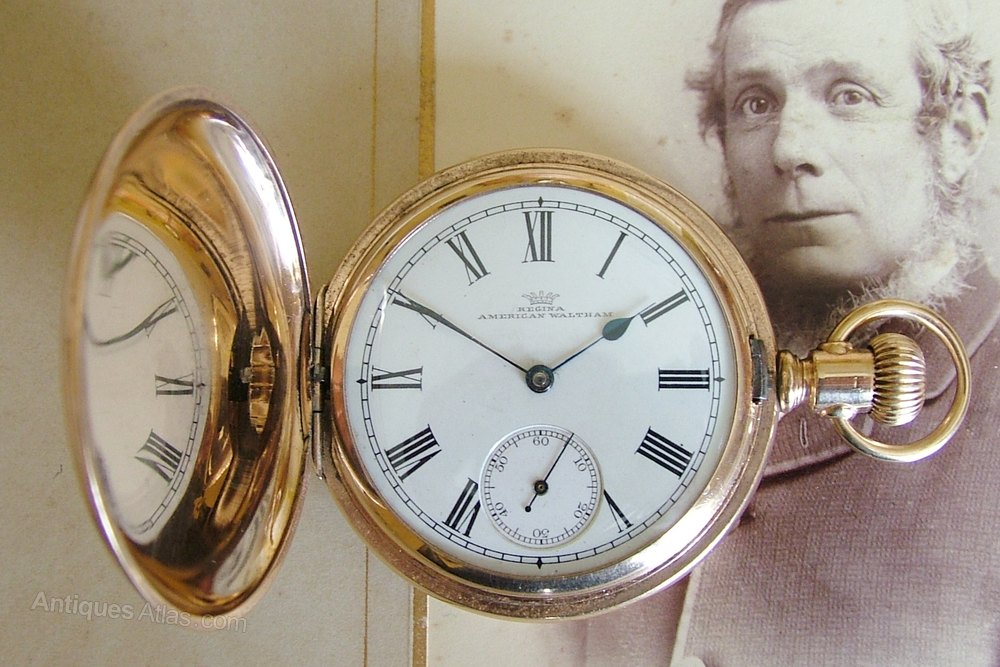 Antiques Atlas Antique Waltham Regina Full Hunter Pocket Watch