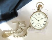 Antique Waltham Silver Pocket Watch And Chain