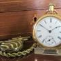 Antique Waterbury Watch Co pocket watch & chain