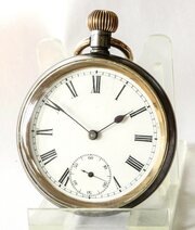 Antique Gun Metal Omega Pocket Watch, C1900