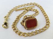 Antique Pocket Watch Albert Chain And Swivel Fob