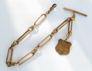 Antique Rolled Rose Gold Watch Chain