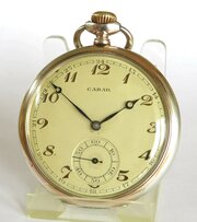 Antique Silver ‘Cabar’ Buren Pocket Watch
