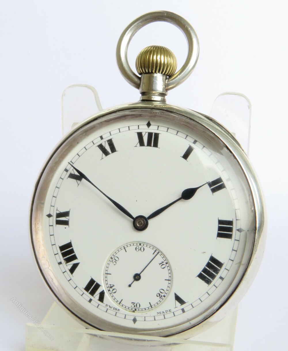 Antiques Atlas Antique Silver Cyma Pocket Watch, 1917 as170a13446