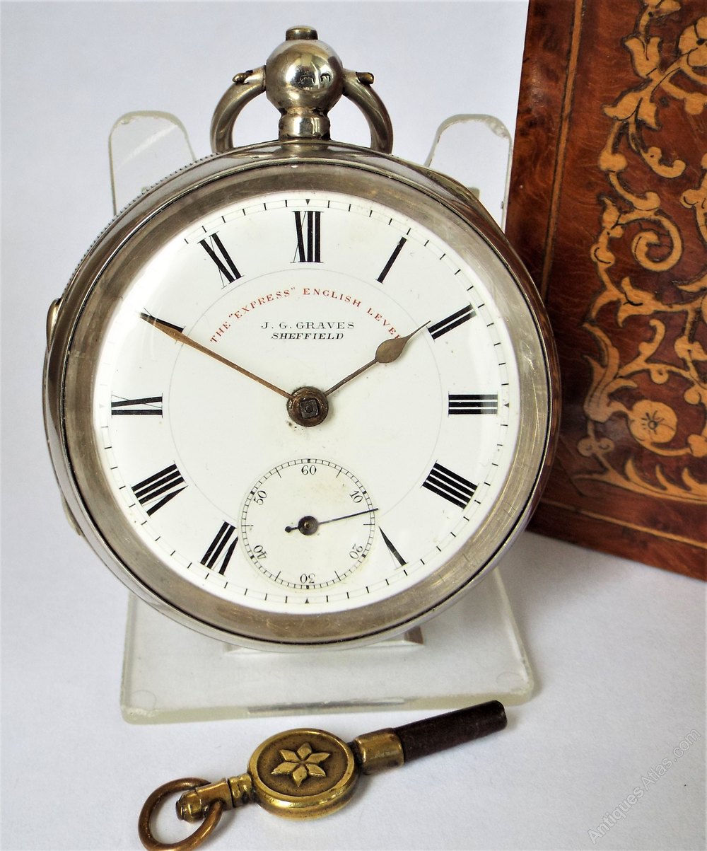 Antiques Atlas Antique Silver J G Graves Pocket Watch as170a8220