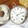 Antique silver Longines Benson hunter pocket watch