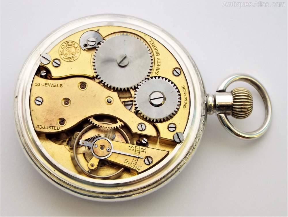 Antiques Atlas Antique Silver Moeris Pocket Watch.1932
