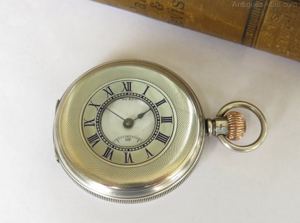 Antiques Atlas Antique Silver Monitor Half Hunter Pocket Watch