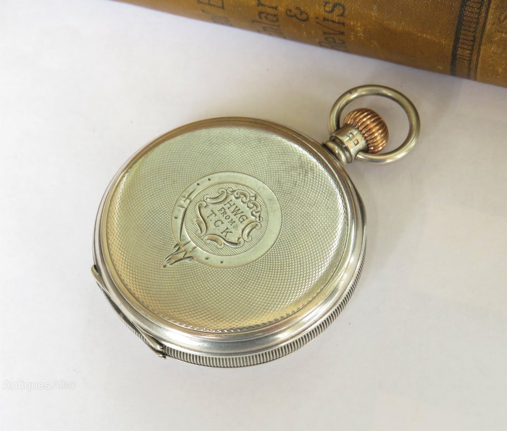 Antiques Atlas Antique Silver Monitor Half Hunter Pocket Watch