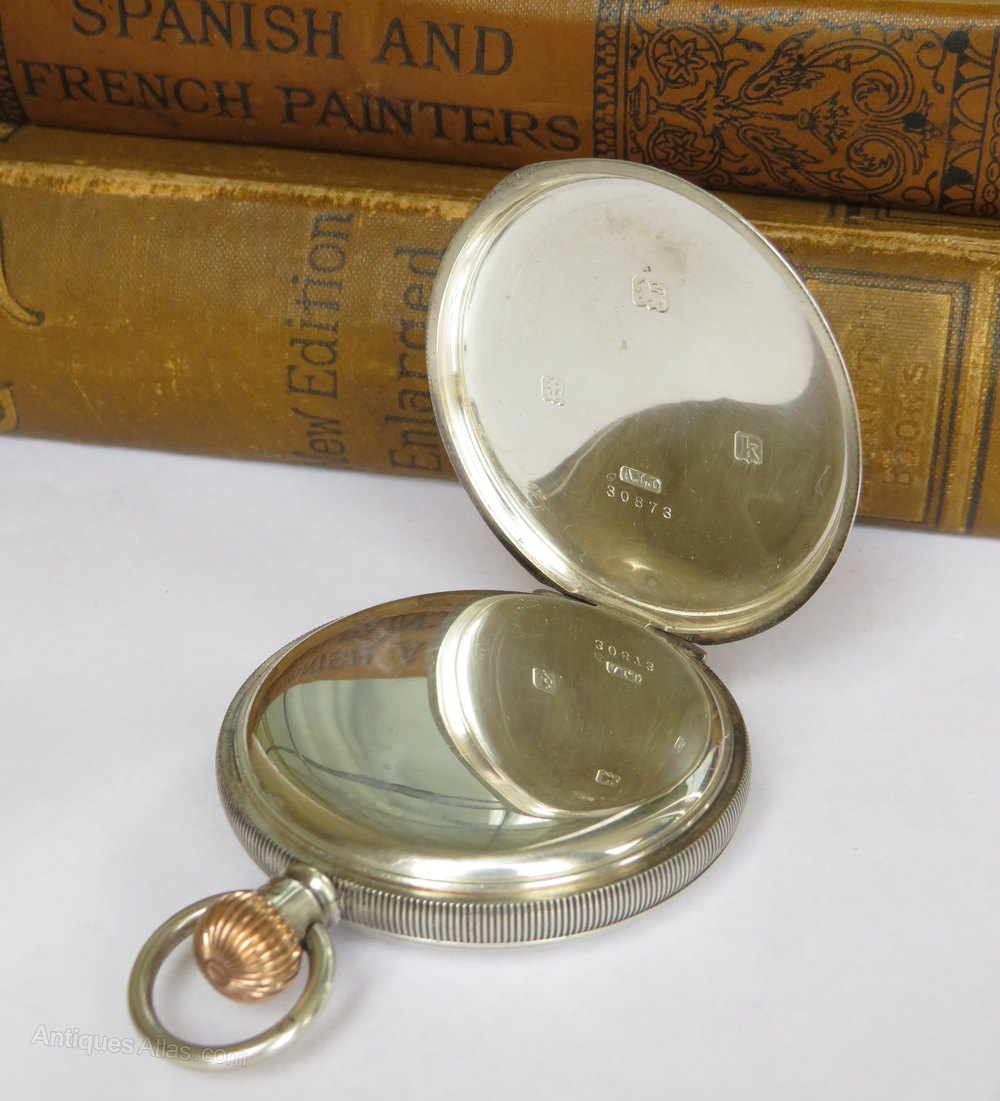 Antiques Atlas Antique Silver Monitor Half Hunter Pocket Watch