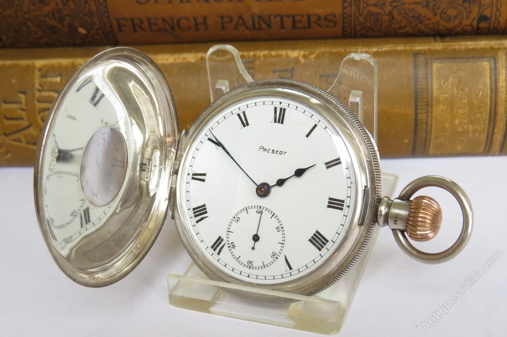 Antiques Atlas Antique Silver Monitor Half Hunter Pocket Watch