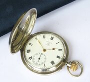Antique Silver Rotherhams Full Hunter Pocket Watch